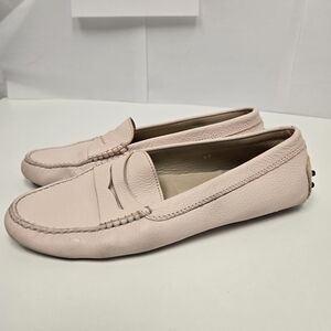 Tod’s Pink Leather Gommino Driving Loafers | Women’s Size 8.5 | Italian Designer